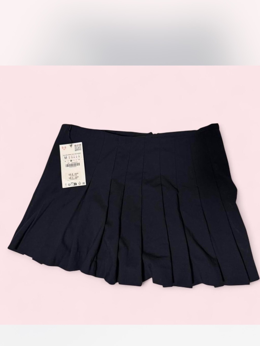 Zara Navy Pleated MiniSkirt